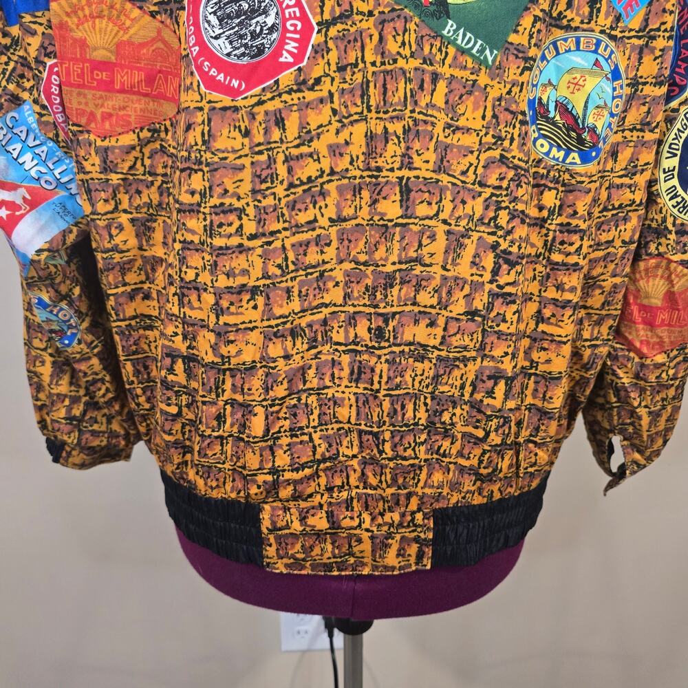 80s/90s Vintage Women's The La Costa Spa Lightweight Bomber Jacket | Size Large - Picture 8 of 14